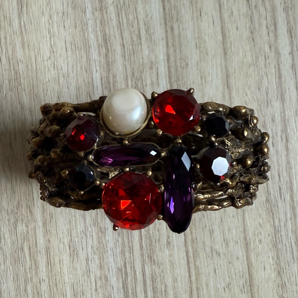 *Rare* Vintage Oscar De La Renta - Brutalist-style Cuff - Picture 3 of 8